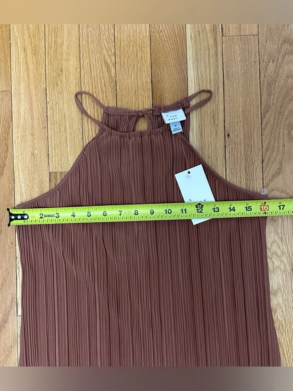 a new day Rust Pleated Halter Maxi Dress - Picture 6 of 8